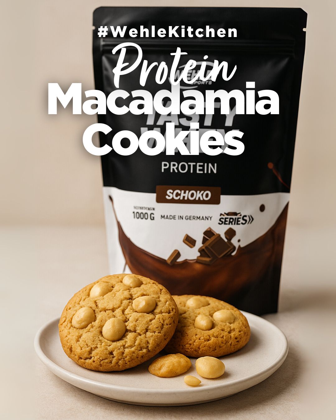 🍪 Protein-Macadamia Cookies – knusprig, nussig & proteinreich