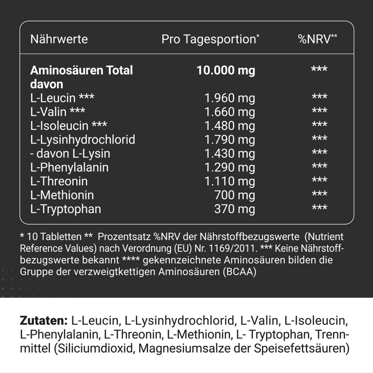 Multi Amino - EAA Pattern 510x EAA Tabletten