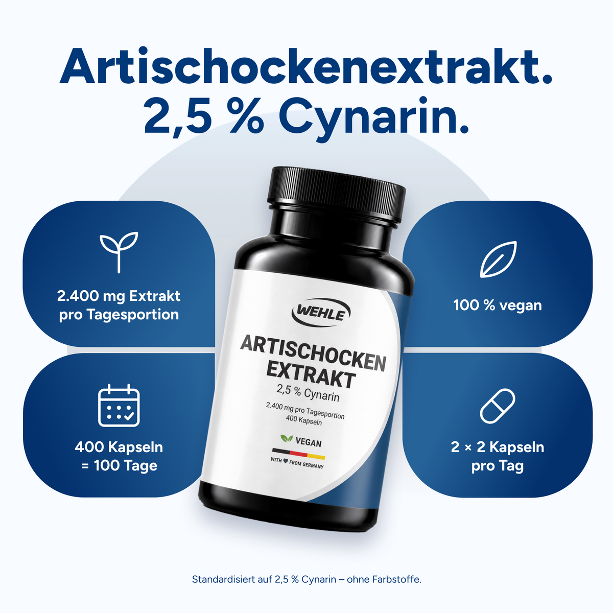 Artischockenextrakt Hochdosiert - 400 Kapseln