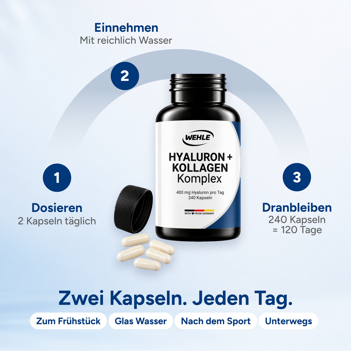 Kollagen Hyaluron Komplex – 240 Kapseln