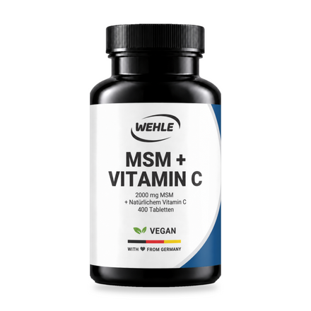 MSM + Vitamin C Tabletten Hochdosiert - 400 Stück