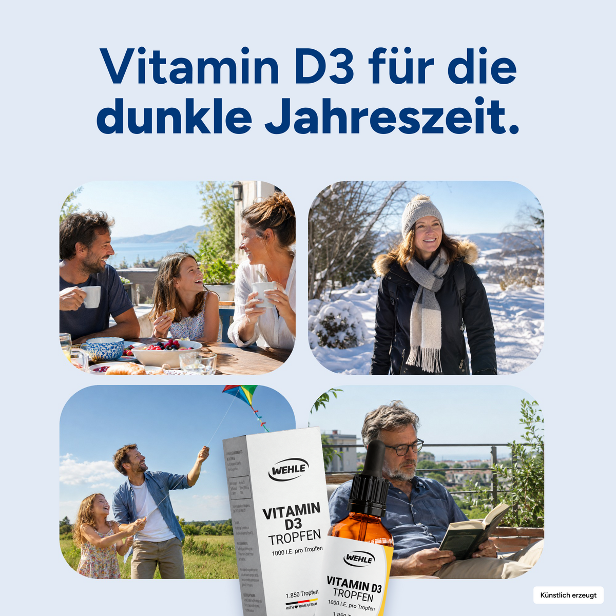 Vitamin D3 Tropfen 1000 I.E. pro Tropfen - 1850 Tropfen (50ml)