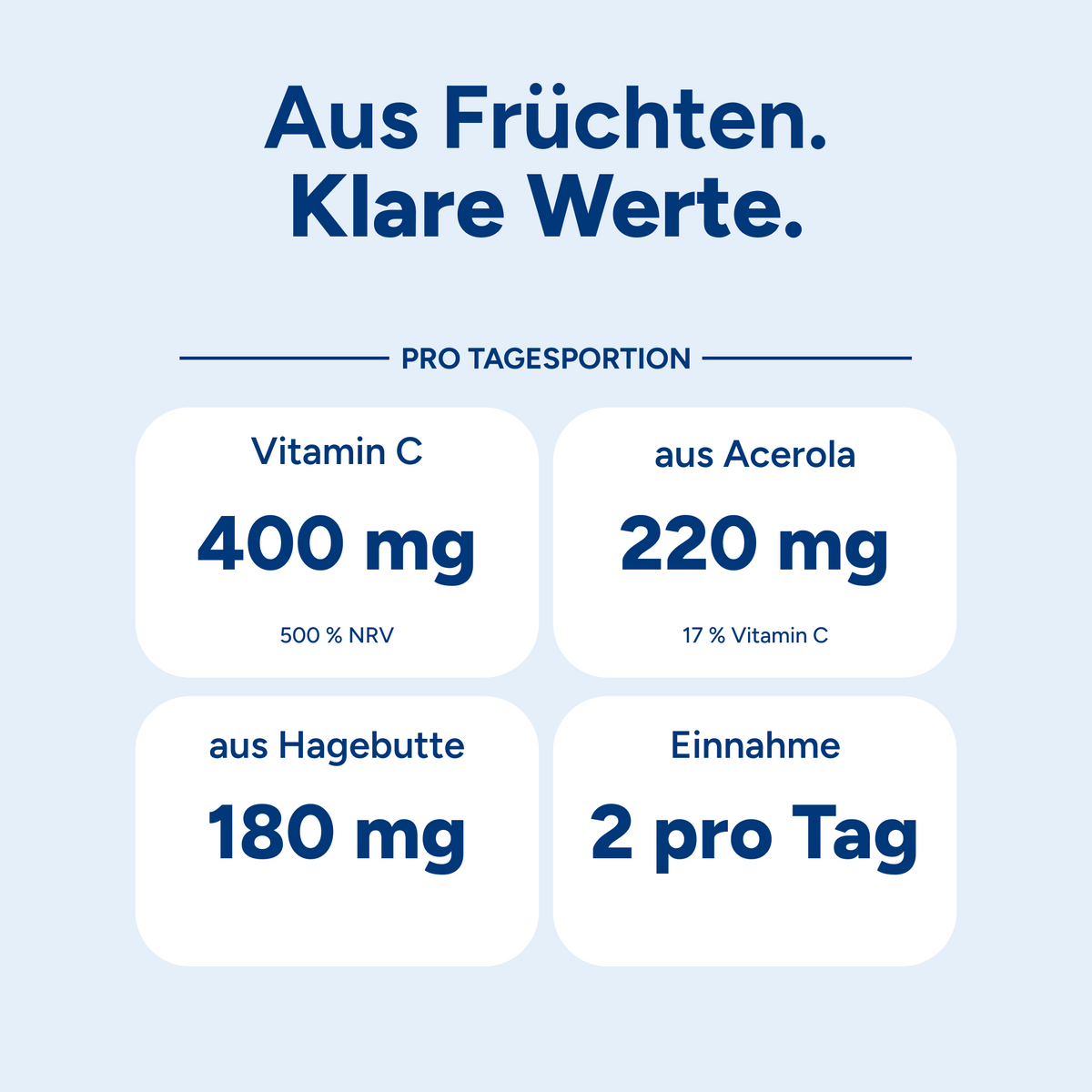 Natürliches Vitamin C Acerola Extrakt Hagebutten Extrakt - 240 Kapseln
