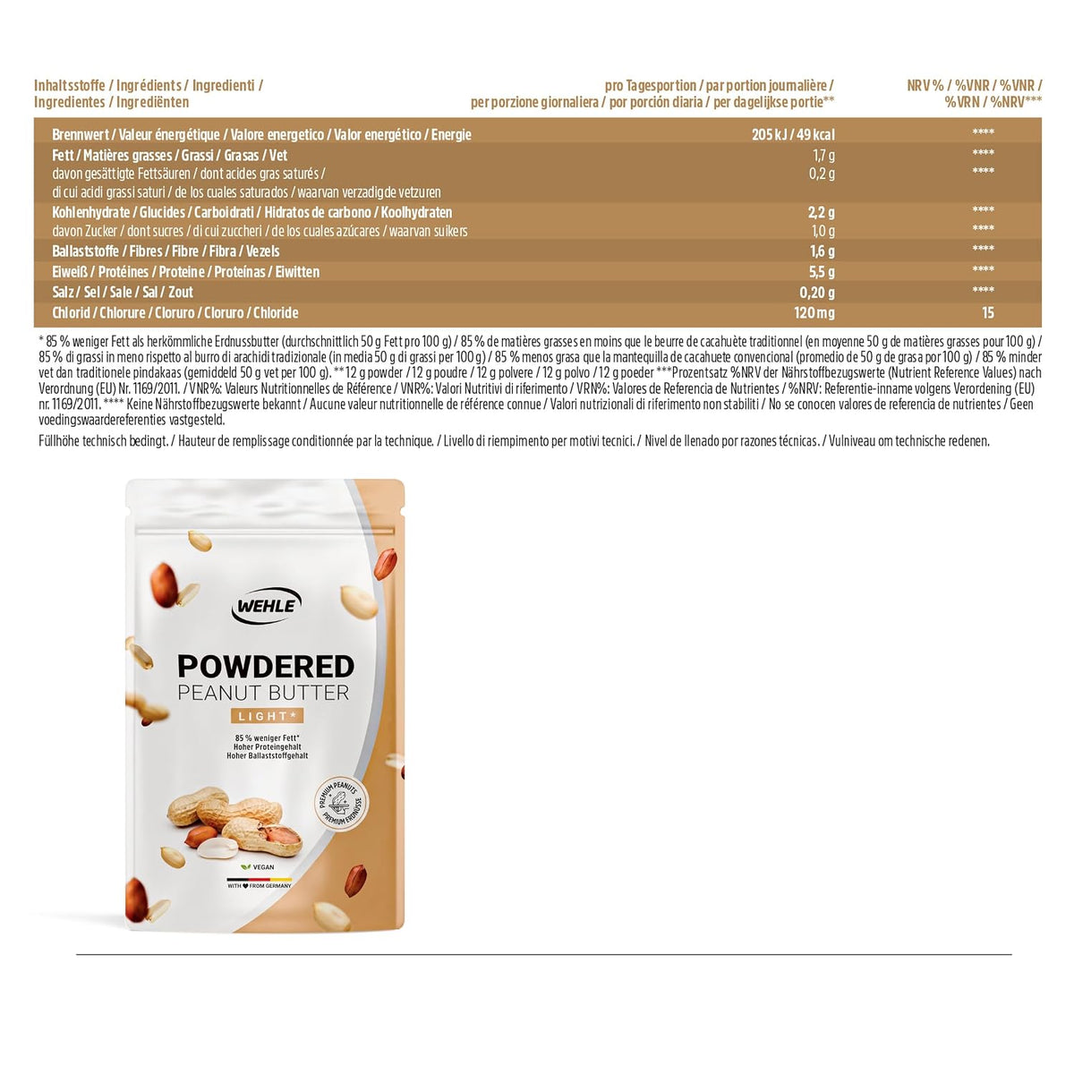 Erdnussbutter Pulver - 500g