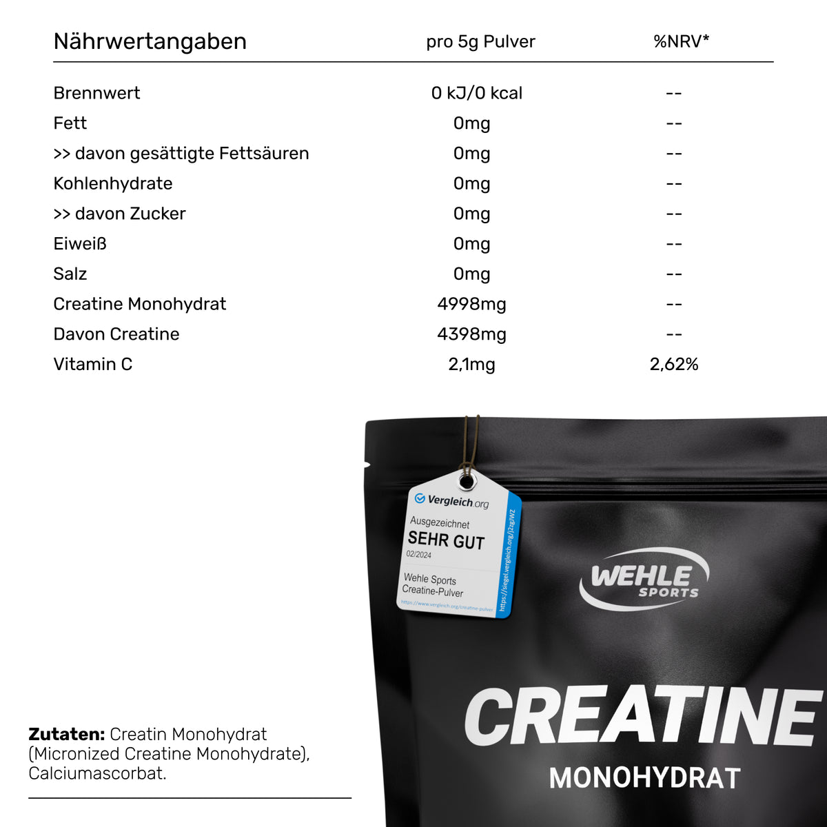 Monohydrat Pulver - Kreatin 1000g