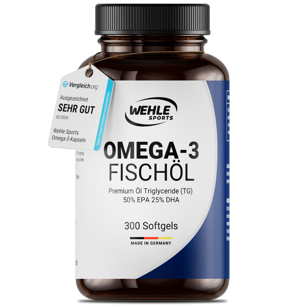 Omega 3 Fischöl Tryglyceride Fish Oil Softgel 500mg EPA 250mg
