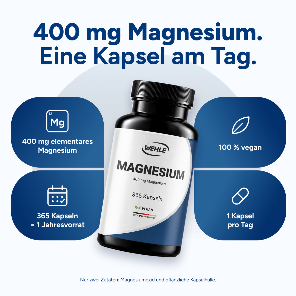 Magnesium 400mg - 365 Kapseln