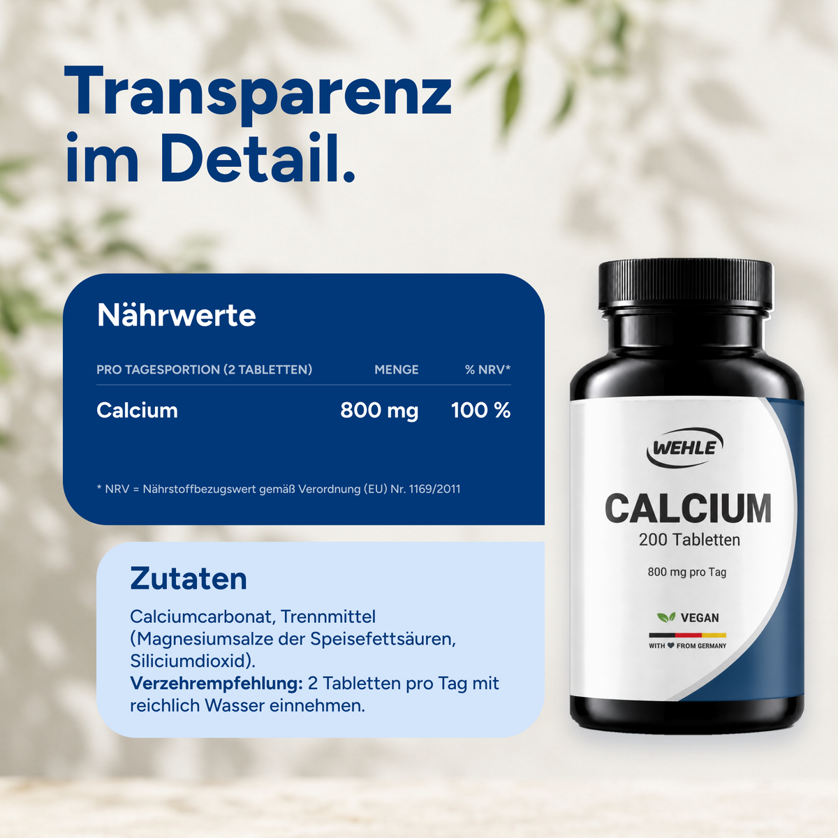 Calcium - 200 Tabletten