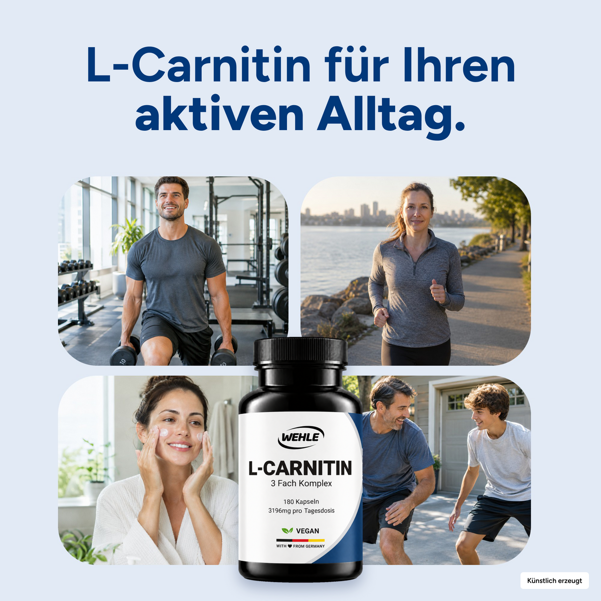L-Carnitin Kapseln Hochdosiert - 180 Kapseln