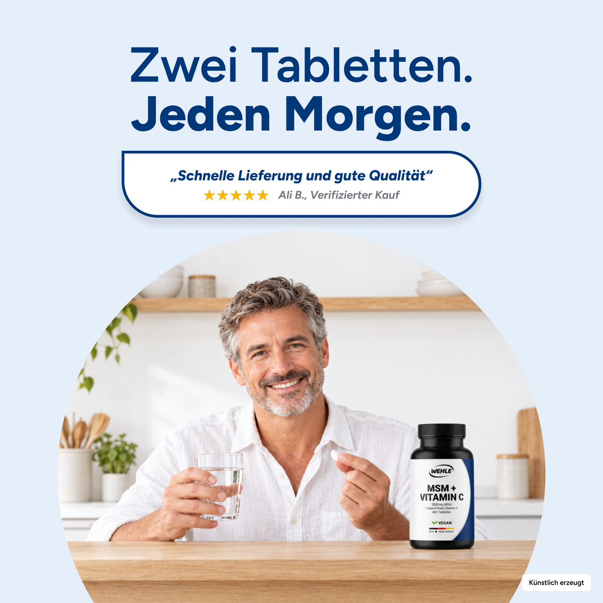 MSM + Vitamin C Tabletten Hochdosiert - 400 Stück