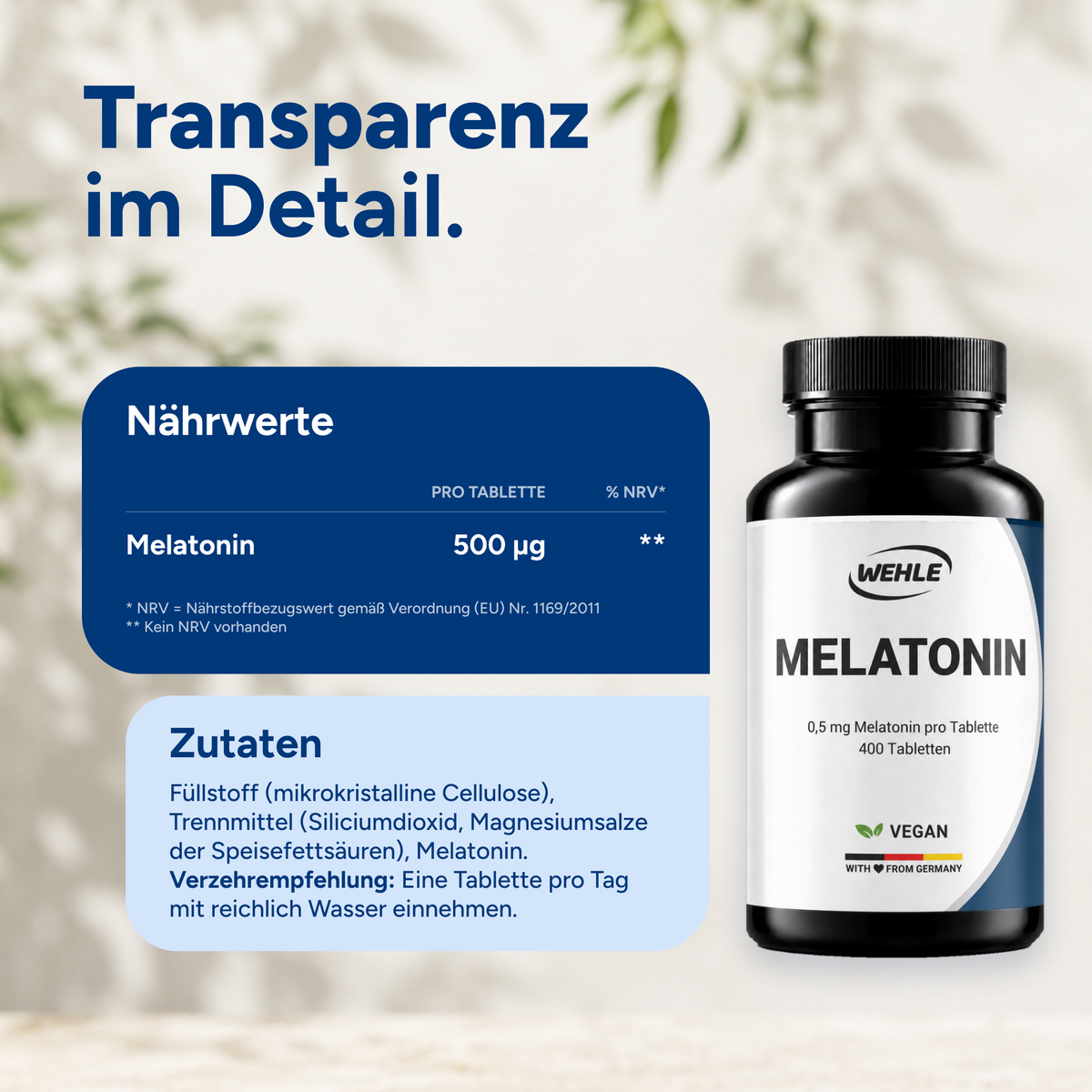 Melatonin Tabletten - 400 Stück