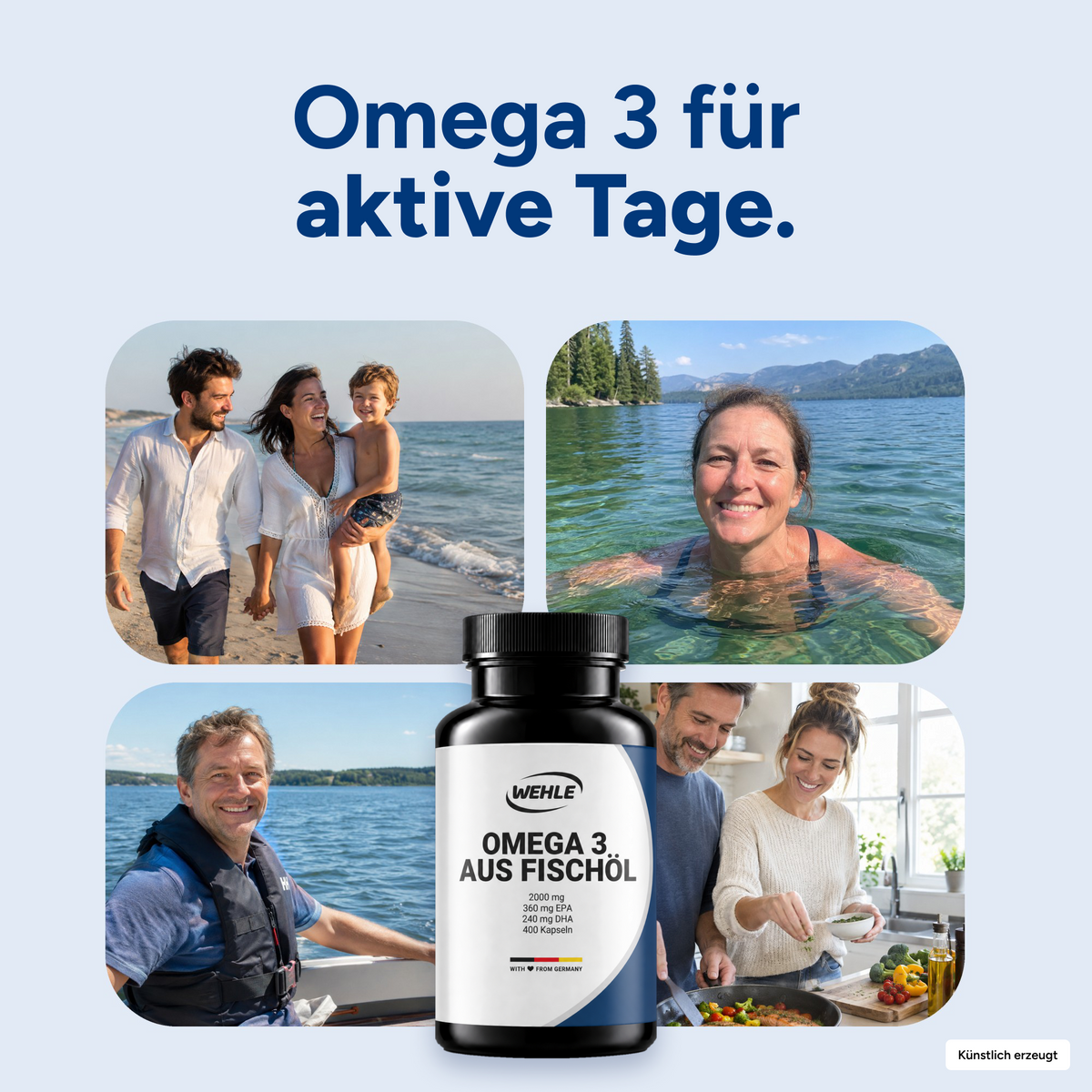 Omega 3 Kapseln hochdosiert – 400 Kapseln