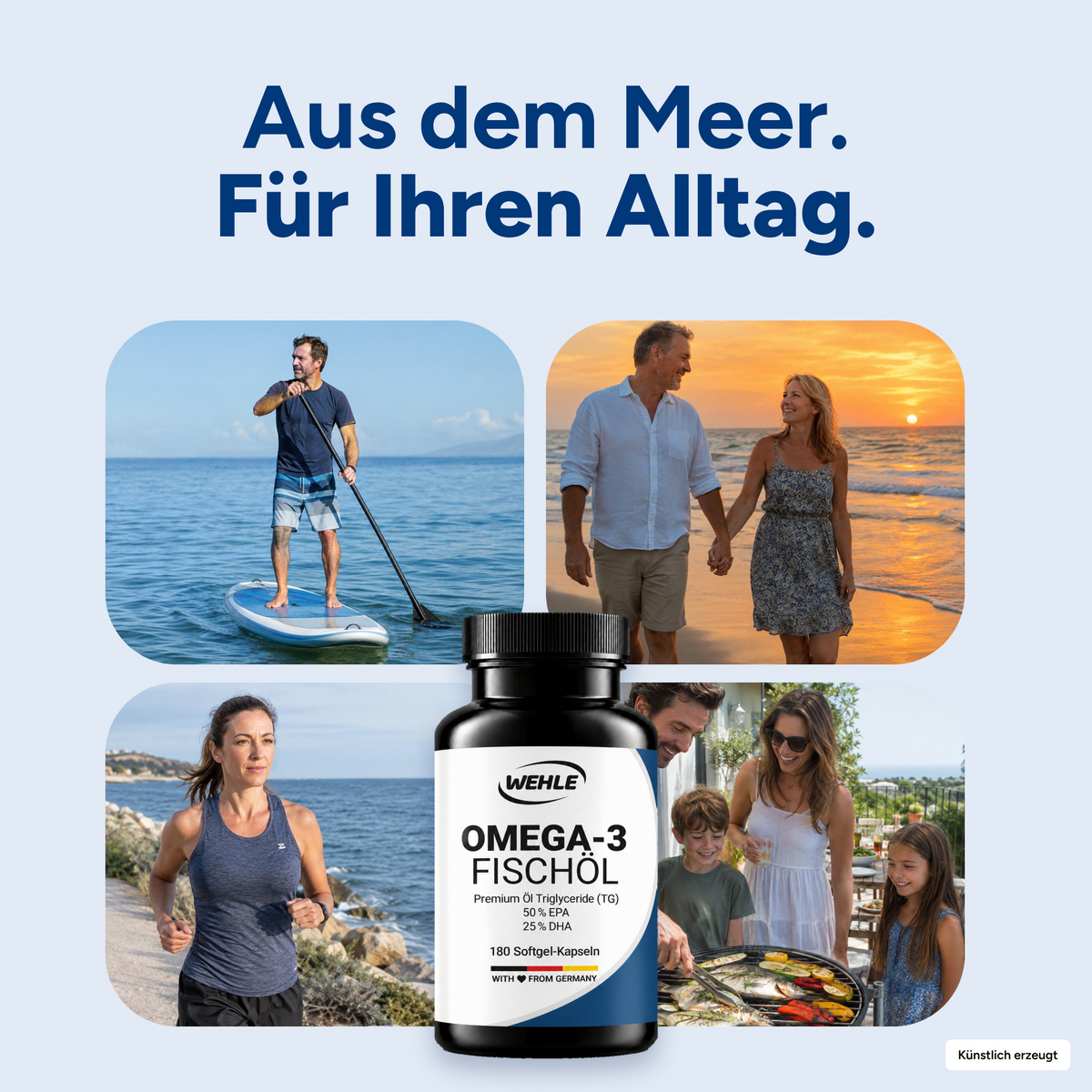 Omega 3 Fischöl Tryglyceride Fish Oil Softgel 500mg EPA 250mg