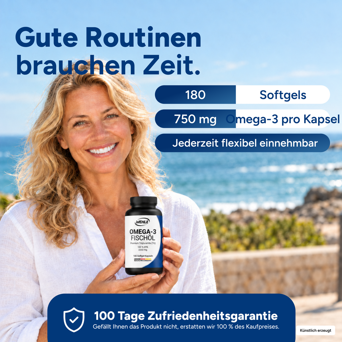 Omega 3 Fischöl Tryglyceride Fish Oil Softgel 500mg EPA 250mg