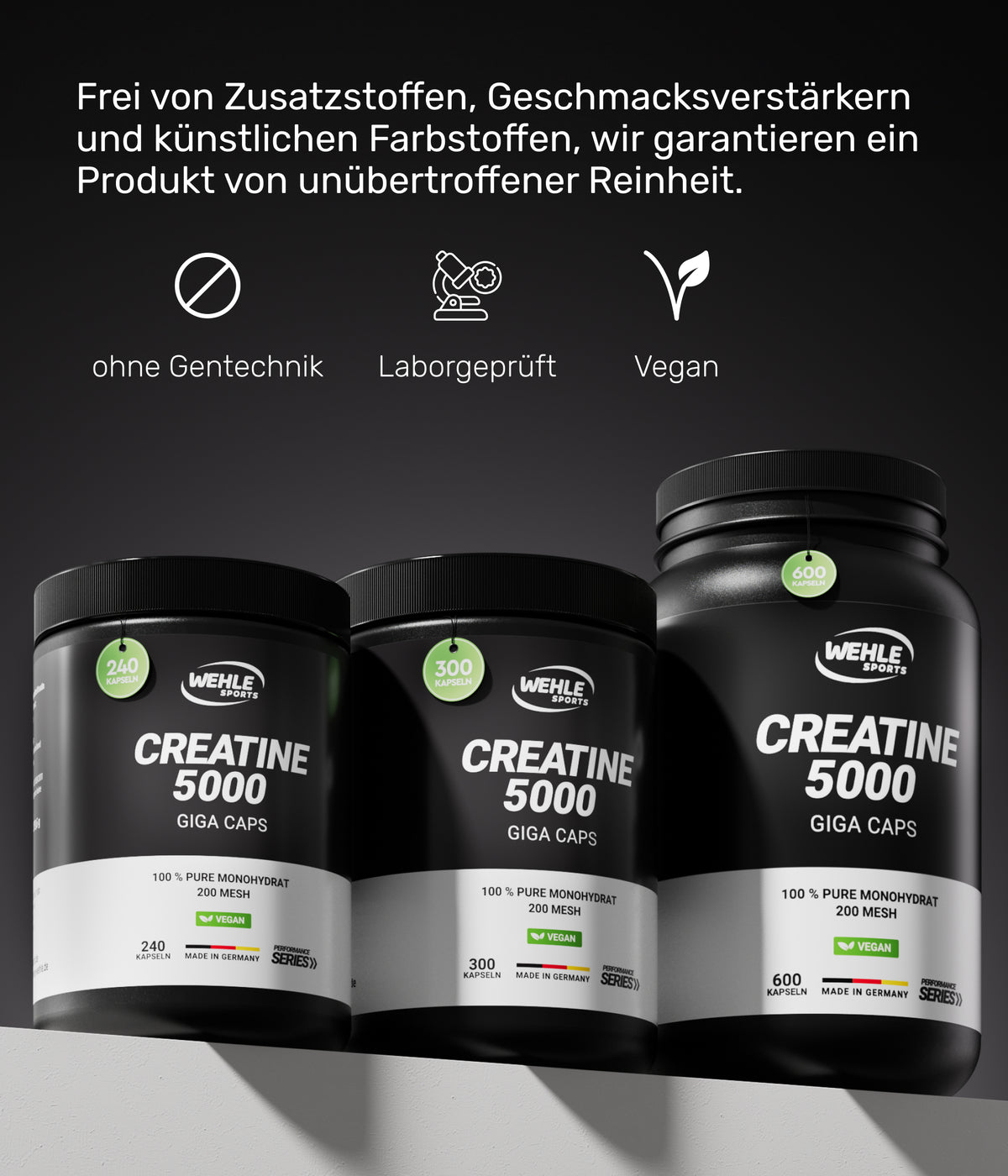 Creatine Monohydrat Giga Caps - 300 Kreatin Kapseln